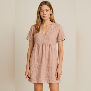 Synergy Pink Short Sleeve Cotton Dress, Size XS